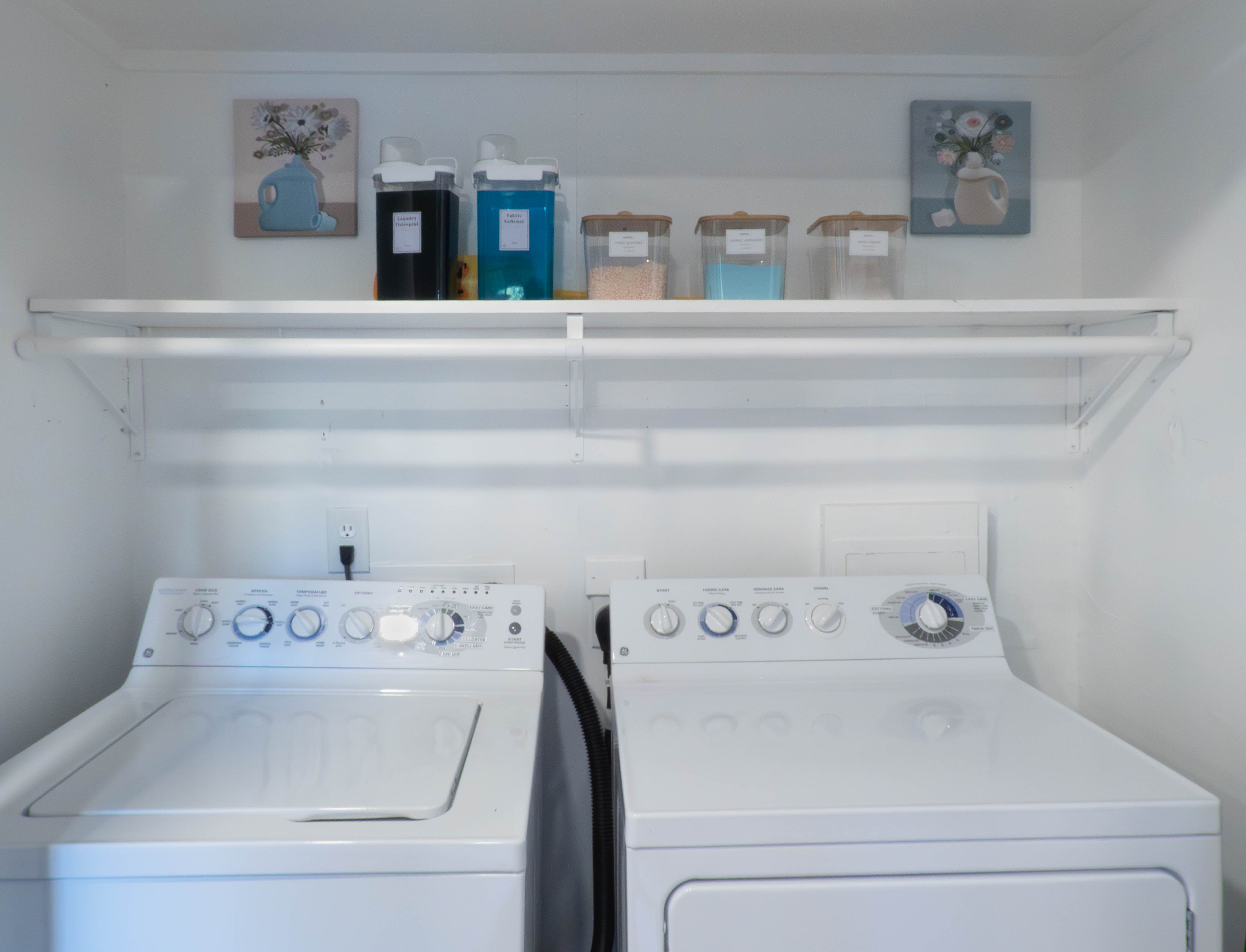In-home laundry room included for longer stays